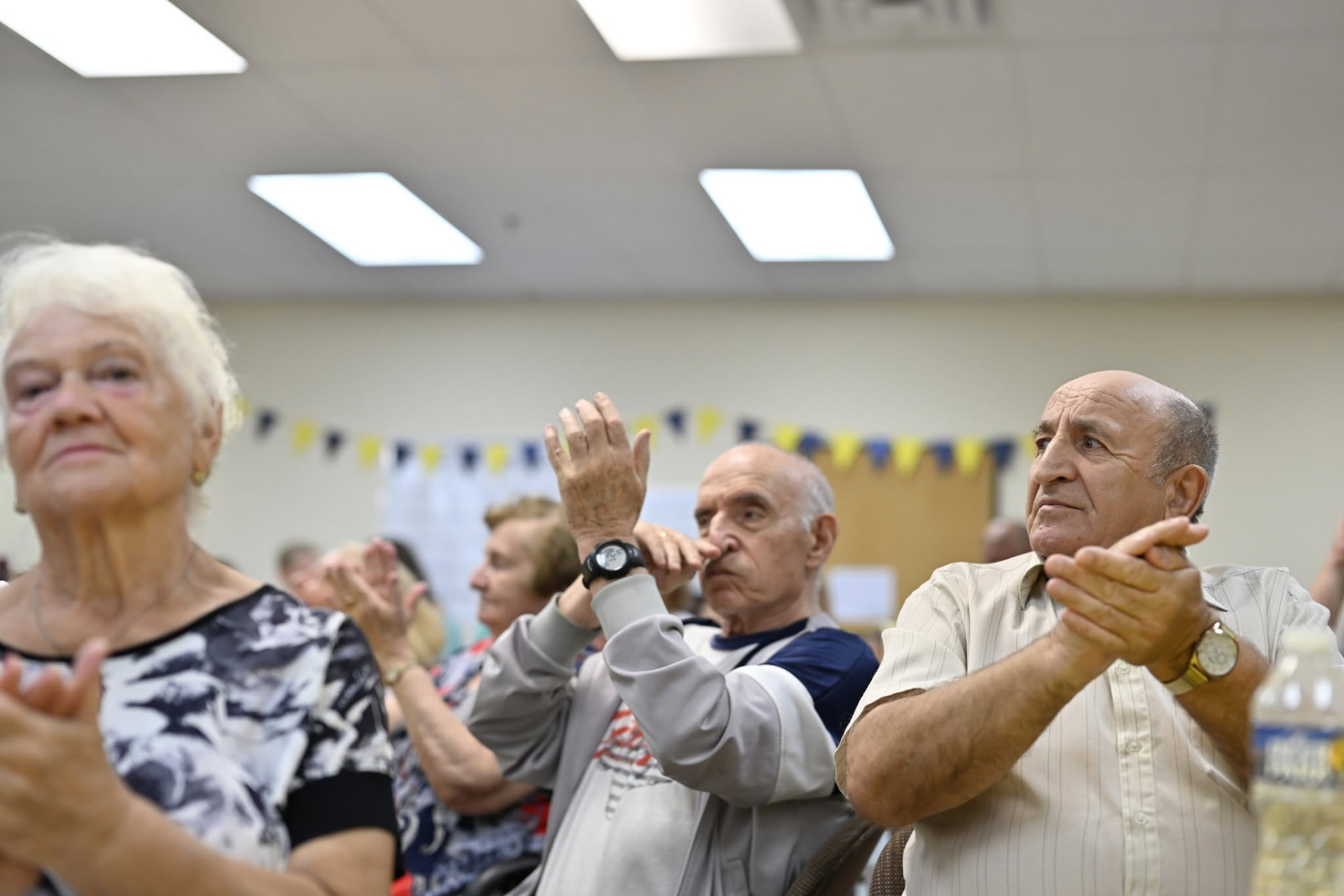 Participants in a group exercise class at our adult day care center in Philadelphia